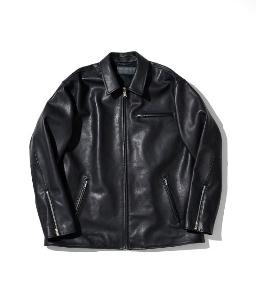 ACANTHUS(アカンサス)の「mj11561-Leather Collor Riders Jacket レザーカラーライダースジャケット(L2602)(ライダースジャケット・メンズ・ブラック/キャメル・XL/L/M/S)」の20枚目の写真