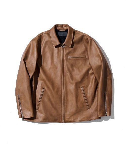 ACANTHUS(アカンサス)の「mj11561-Leather Collor Riders Jacket レザーカラーライダースジャケット(L2602)(ライダースジャケット・メンズ・ブラック/キャメル・XL/L/M/S)」の21枚目の写真