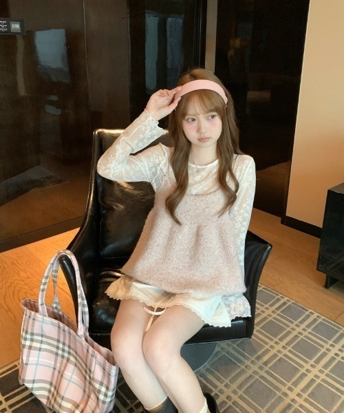Ritzy(リッツィー)の「スタープリントシアーロングスリーブトップス(Tシャツ/カットソー・レディース・ホワイト・L/M)」の20枚目の写真