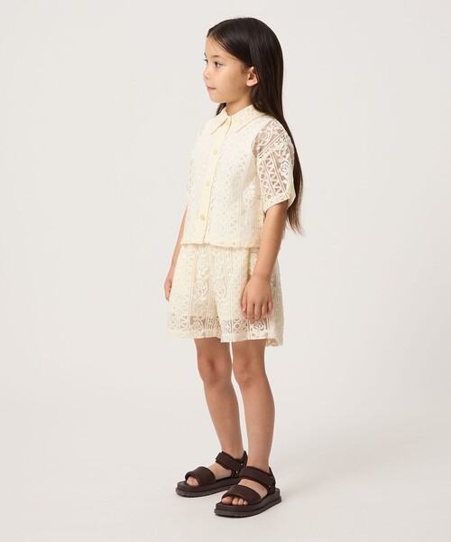 green label relaxing(グリーンレーベルリラクシング)の「レース ショートパンツ / キッズ 100cm-130cm(その他パンツ・キッズ・オフホワイト/ブラック・110cm/130cm/100cm/120cm)」の6枚目の写真