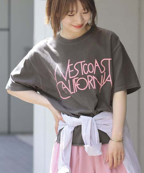 THE DAY ON THE BEACH（ザデイオンザビーチ）の「《追加》別注【THE DAY ON THE BEACH】カットオフTシャツ（Tシャツ/カットソー・レディース・マルーン/コバルトブルー/ブラックミックス/ホワイト系その他/ライトグレー/ブラウン・FREE）」の3枚目の写真