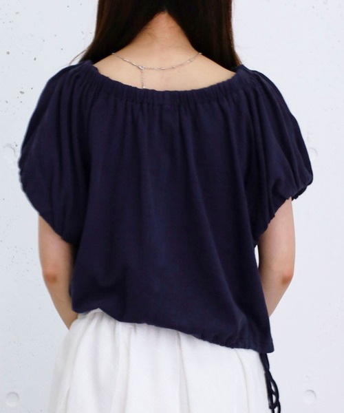 archives(アルシーヴ)の「シアー裏毛ギャザーオフショルTOPS(Tシャツ/カットソー・レディース・アイボリー/ネイビー/グレー・MEDIUM)」の16枚目の写真