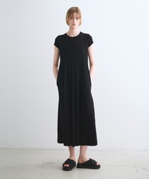 three dots（スリードッツ）の「クラシックリネン ラップドレス 