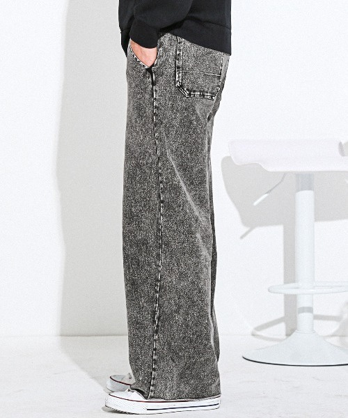 LUXSTYLE(ラグスタイル)の「イージー裏毛カットデニムスウェットパンツ(デニムパンツ・メンズ・グレー/ブラック・M/L)」の6枚目の写真
