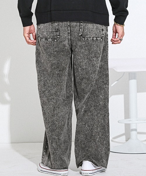 LUXSTYLE(ラグスタイル)の「イージー裏毛カットデニムスウェットパンツ(デニムパンツ・メンズ・グレー/ブラック・M/L)」の7枚目の写真