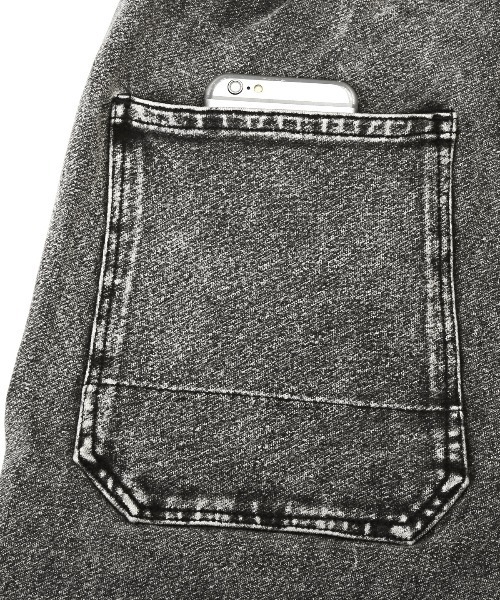 LUXSTYLE(ラグスタイル)の「イージー裏毛カットデニムスウェットパンツ(デニムパンツ・メンズ・グレー/ブラック・M/L)」の17枚目の写真