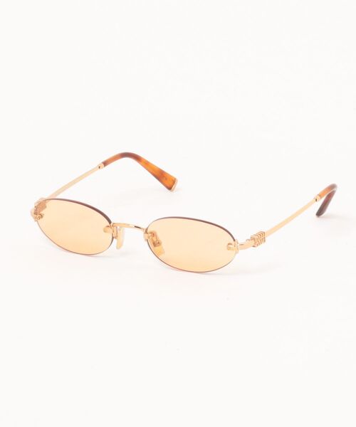 miu miu(ミュウミュウ)の「【miumiu/ミュウミュウ】オーバル サングラス MU A54S 7OE90X 51 ゴールド リムレス(サングラス・レディース・ゴールド・FREE)」の1枚目の写真