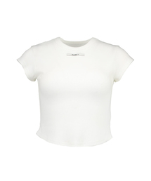 FRANTICSERVICE（フランティックサービス）の「リブキャップスリーブTシャツ - ホワイト（Tシャツ/カットソー）」