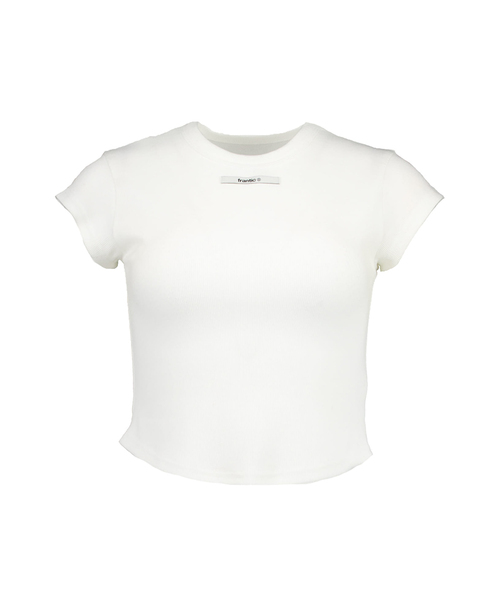 FRANTICSERVICE(フランティックサービス)の「リブキャップスリーブTシャツ - ホワイト(Tシャツ/カットソー・レディース・ホワイト・FREE)」の1枚目の写真