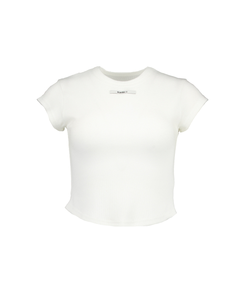 FRANTICSERVICE(フランティックサービス)の「リブキャップスリーブTシャツ - ホワイト(Tシャツ/カットソー・レディース・ホワイト・FREE)」の3枚目の写真