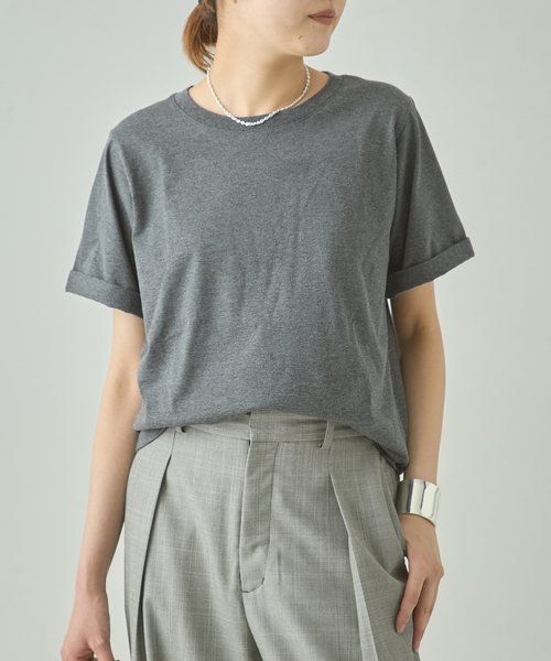 journal standard L'essage（ジャーナルスタンダードレサージュ）の「スワイー/ピグメントTシャツ（Tシャツ/カットソー・レディース・ブラック/ブラウン/ホワイト/グレー・FREE）」の3枚目の写真