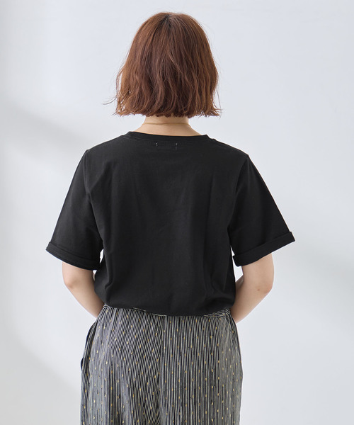 journal standard L'essage（ジャーナルスタンダードレサージュ）の「スワイー/ピグメントTシャツ（Tシャツ/カットソー・レディース・ブラック/ブラウン/ホワイト/グレー・FREE）」の13枚目の写真