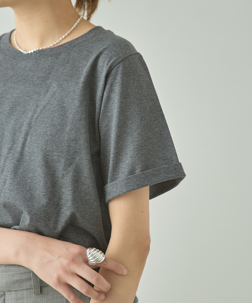 journal standard L'essage（ジャーナルスタンダードレサージュ）の「スワイー/ピグメントTシャツ（Tシャツ/カットソー・レディース・ブラック/ブラウン/ホワイト/グレー・FREE）」の8枚目の写真