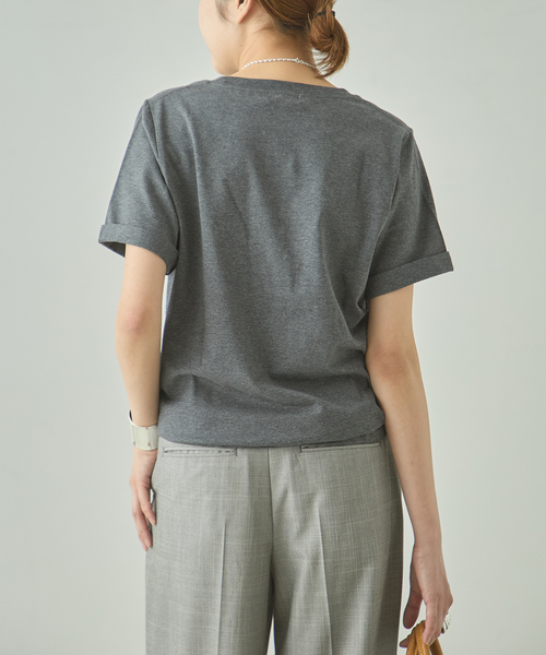 journal standard L'essage（ジャーナルスタンダードレサージュ）の「スワイー/ピグメントTシャツ（Tシャツ/カットソー・レディース・ブラック/ブラウン/ホワイト/グレー・FREE）」の7枚目の写真