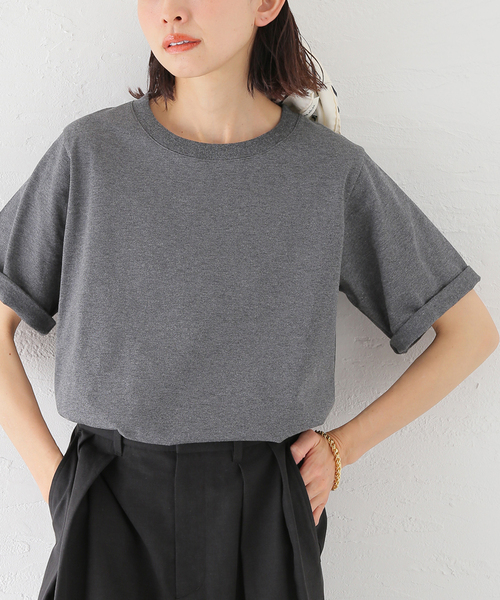 journal standard L'essage（ジャーナルスタンダードレサージュ）の「スワイー/ピグメントTシャツ（Tシャツ/カットソー・レディース・ブラック/ブラウン/ホワイト/グレー・FREE）」の5枚目の写真