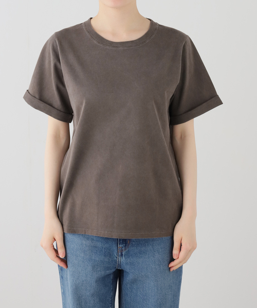 journal standard L'essage（ジャーナルスタンダードレサージュ）の「スワイー/ピグメントTシャツ（Tシャツ/カットソー・レディース・ブラック/ブラウン/ホワイト/グレー・FREE）」の21枚目の写真