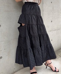 Rosy luce（ロージールーチェ）の「Side cut Rose Jacquard skirt（サイドカットローズジャガードスカート）（スカート）」
