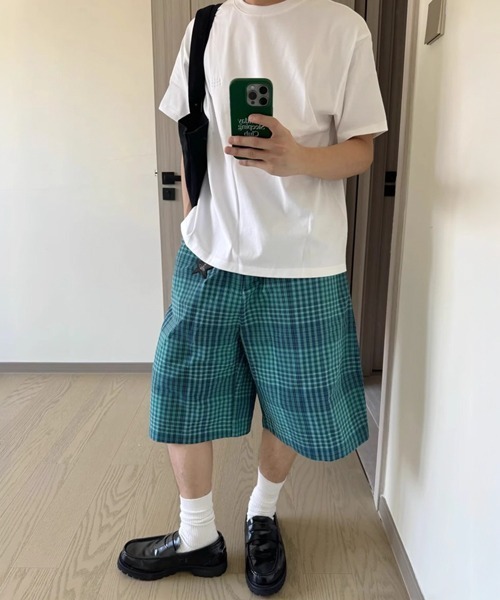 NOWLE(ノウル)の「【NOWLE】オンブレチェック ワイドイージーハーフパンツ / バギーショーツ(その他パンツ・メンズ・ブルーグリーン・X-LARGE/LARGE/MEDIUM)」の8枚目の写真