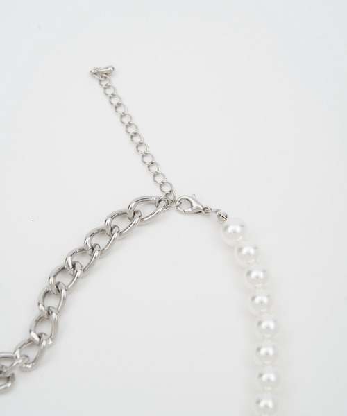 SOEMIN(ソミン)の「Pearl and chain necklace/パール&チェーンネックレス(ネックレス・レディース・ホワイト・FREE)」の3枚目の写真