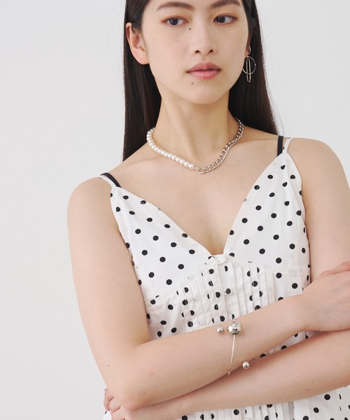 SOEMIN(ソミン)の「Pearl and chain necklace/パール&チェーンネックレス(ネックレス・レディース・ホワイト・FREE)」の7枚目の写真