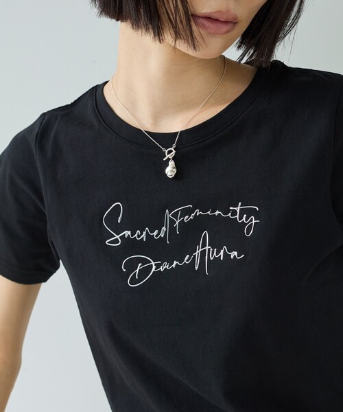 GALLEST(ギャレスト)の「3DプリントロゴTシャツ【再入荷】(Tシャツ/カットソー・レディース・ナチュラル/ブラック/ホワイト・38)」の3枚目の写真