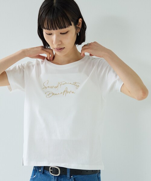 GALLEST(ギャレスト)の「3DプリントロゴTシャツ【再入荷】(Tシャツ/カットソー・レディース・ナチュラル/ブラック/ホワイト・38)」の11枚目の写真