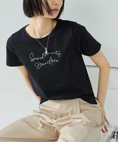 GALLEST(ギャレスト)の「3DプリントロゴTシャツ【再入荷】(Tシャツ/カットソー・レディース・ナチュラル/ブラック/ホワイト・38)」の15枚目の写真