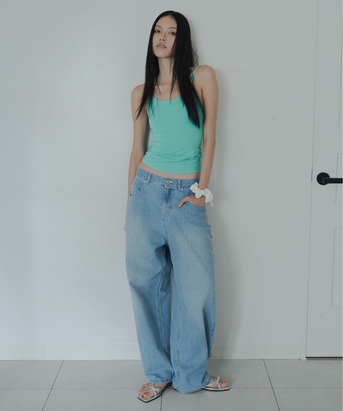 FEKETE(フェケテ)の「loose wide denim / ヴィンテージワイドデニム(デニムパンツ・レディース・インディゴブルー/ライトブルー/ブルー・MEDIUM/SMALL/LARGE)」の8枚目の写真