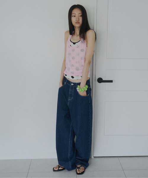 FEKETE(フェケテ)の「loose wide denim / ヴィンテージワイドデニム(デニムパンツ・レディース・インディゴブルー/ライトブルー/ブルー・MEDIUM/SMALL/LARGE)」の7枚目の写真