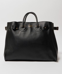YOUNG&OLSEN The DRYGOODS STORE | YOUNG & OLSEN/ヤングアンドオルセン EMBOSSED LEATHER BELTED TOTE M カウレザー トートバッグ(トートバッグ)