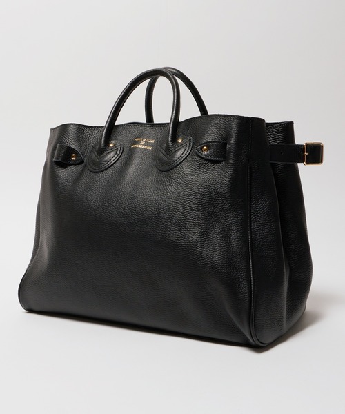 YOUNG&OLSEN The DRYGOODS STORE（ヤングアンドオルセン）の「YOUNG & OLSEN/ヤングアンドオルセン EMBOSSED LEATHER BELTED TOTE M カウレザー トートバッグ（トートバッグ・レディース・ブラウン/ベージュ/ブラック・FREE）」の5枚目の写真