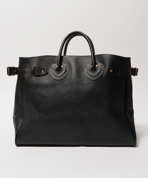 YOUNG&OLSEN The DRYGOODS STORE（ヤングアンドオルセン）の「YOUNG & OLSEN/ヤングアンドオルセン EMBOSSED LEATHER BELTED TOTE M カウレザー トートバッグ（トートバッグ・レディース・ブラウン/ベージュ/ブラック・FREE）」の9枚目の写真