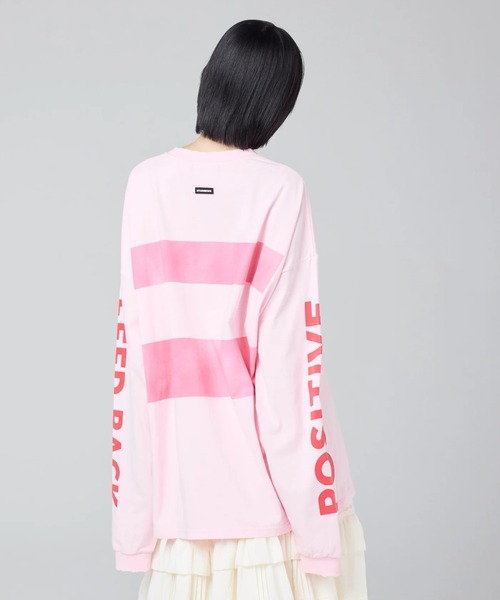 Little sunny bite(リトルサニーバイト)の「littlesunnybite/リトルサニーバイト/graphic long tee(Tシャツ/カットソー・レディース・ホワイト/ピンク/ブラック・M/S)」の8枚目の写真