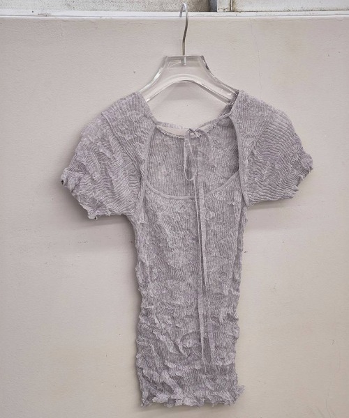 TODAYFUL（トゥデイフル）の「[TODAYFUL/トゥデイフル] 2WAY シアーニットトップス（ニット/セーター・レディース・アイボリー/ブルー・F）」の11枚目の写真
