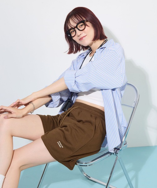 ABYS(アビス)の「【夏フェス】ロゴ刺繍スウェットショートパンツ(その他パンツ・レディース・ブラウン/アイボリー/グレー・FREE)」の10枚目の写真
