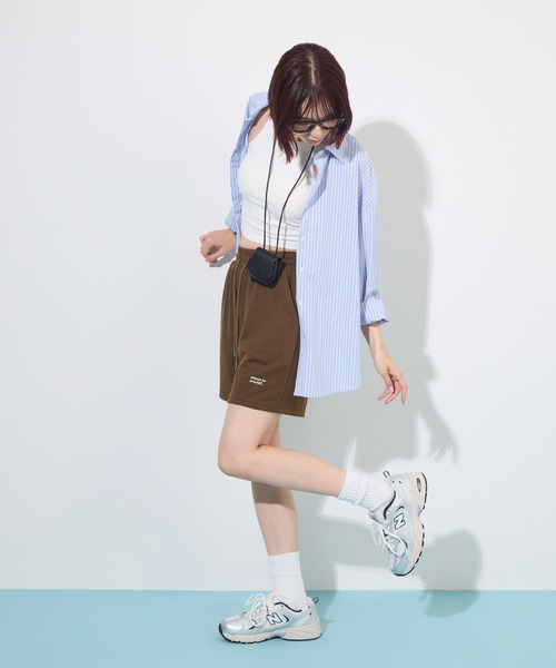 ABYS(アビス)の「【夏フェス】ロゴ刺繍スウェットショートパンツ(その他パンツ・レディース・ブラウン/アイボリー/グレー・FREE)」の18枚目の写真
