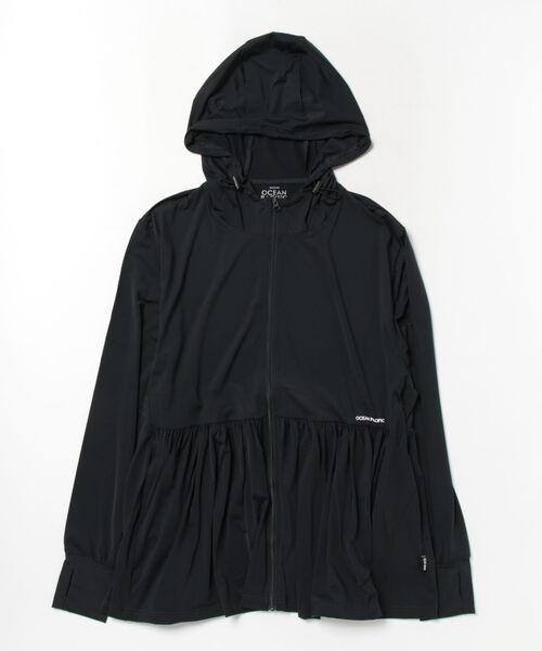 Ocean Pacific(オーシャンパシフィック)の「【UVカット・体型カバー・おしゃれ】Ocean Pacific レディース ペプラムラッシュガード 526452/2色展開|長袖 水陸両用 日焼け対策 ビーチ プール フェミニン(ラッシュガード・レディース・ホワイト/ブラック・MEDIUM/LARGE)」の5枚目の写真