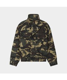 SET-UP CROPPED MILITARY JACKET (CAMO)