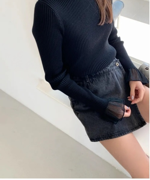 BIRTHDAY BASH(バースデイバッシュ)の「DECORATIVE DENIM SHORT PANTS(デコラティヴデニムショートパンツ)(デニムパンツ・レディース・ブルー/ダークグレー・SMALL/MEDIUM)」の14枚目の写真