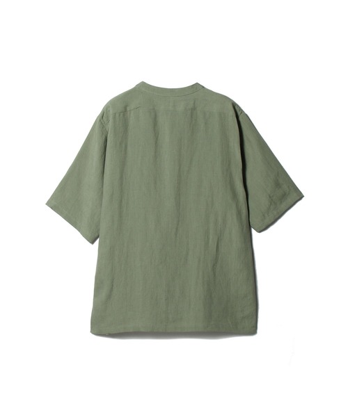 ESTNATION(エストネーション)の「ESTNATION / SUS-SOUS リネンヘンリーネックシャツ(シャツ/ブラウス・メンズ・オリーブ・LARGE/MEDIUM)」の3枚目の写真