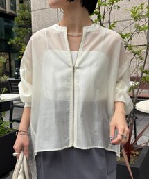 バックラッフルメッシュジャケット