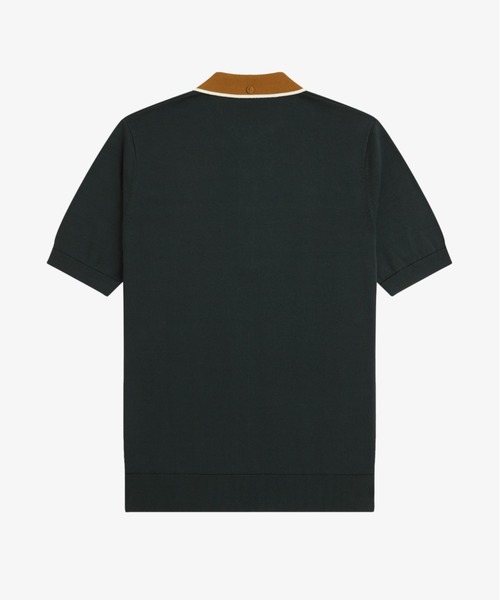 FRED PERRY(フレッドペリー)の「Cable Knit Shirt/ケーブルニットポロシャツ(ポロシャツ・メンズ・ダークグリーン/ネイビー・L/M/S)」の3枚目の写真