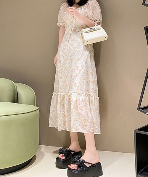 Lace Ladies(レースレディース)の「チュール リボン レザー調 ストラップ 厚底 サンダル(サンダル・レディース・ブラック/アイボリー・23cm/22.5cm/23.5cm/25cm/24.5cm/24cm)」の5枚目の写真