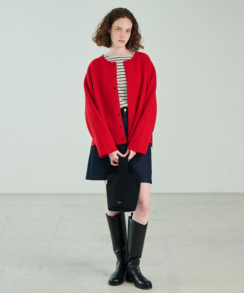 ORCIVAL（オーシバル）の「ORCIVAL | PVCコットン ワンハンドルトートバッグ UNISEX（ハンドバッグ・レディース・イエロー系その他/ブラック・-）」の5枚目の写真