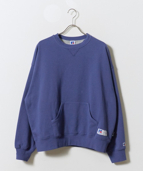 Russell Athletic(ラッセルアスレティック)の「RUSSELL ATHLETIC / ラッセルアスレティック × BerBerJin / ベルベルジン Nu Blend Double Face CN Sweat ダブルフェイス クルーネック スウェット トレーナー シンプル 長袖 メンズ レディース 2026年 秋 秋服 冬 冬服(スウェット・メンズ・ブラック/チャコールグレー/ネイビー・L/XL/M)」の3枚目の写真