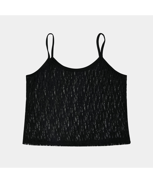 PIGMENT(ピグメント)の「レーススパンレイヤーアシ (JXVT260401)(Tシャツ/カットソー・レディース・ホワイト/ブラック・FREE)」の2枚目の写真