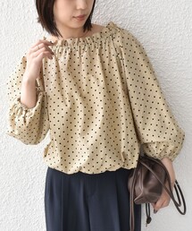 SHIPS Colors:〈洗濯機可能〉サッカー ドット 2WAY ブラウス◇