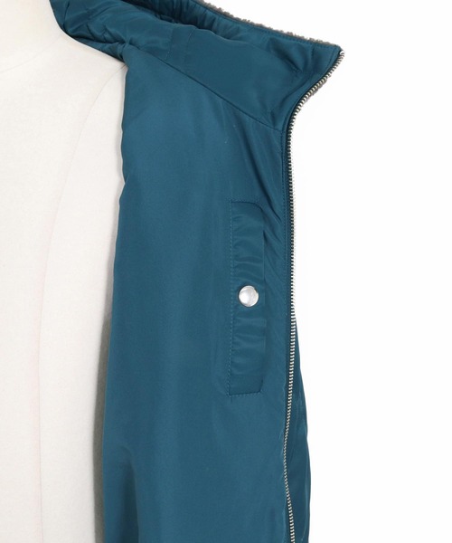 CAMBIO(カンビオ)の「mj11708-Boa×Nylon Hooded Blouson フーデッドブルゾン(A70426cmb)(ブルゾン・メンズ・ブルー/オリーブ/ブラック・S/M/L)」の4枚目の写真