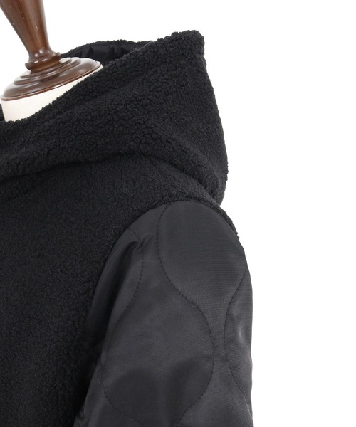 CAMBIO(カンビオ)の「mj11708-Boa×Nylon Hooded Blouson フーデッドブルゾン(A70426cmb)(ブルゾン・メンズ・ブルー/オリーブ/ブラック・S/M/L)」の9枚目の写真