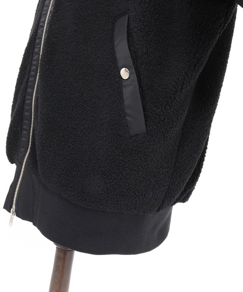 CAMBIO(カンビオ)の「mj11708-Boa×Nylon Hooded Blouson フーデッドブルゾン(A70426cmb)(ブルゾン・メンズ・ブルー/オリーブ/ブラック・S/M/L)」の12枚目の写真
